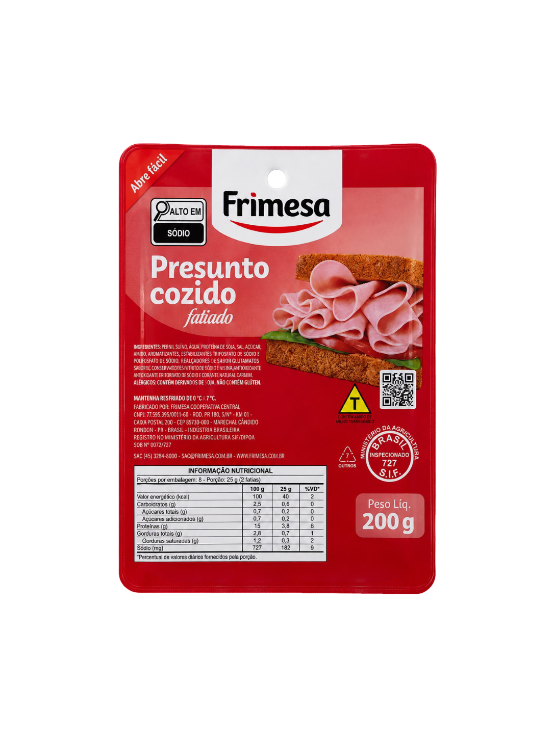 Presunto Frimesa 200g S/Gordura
