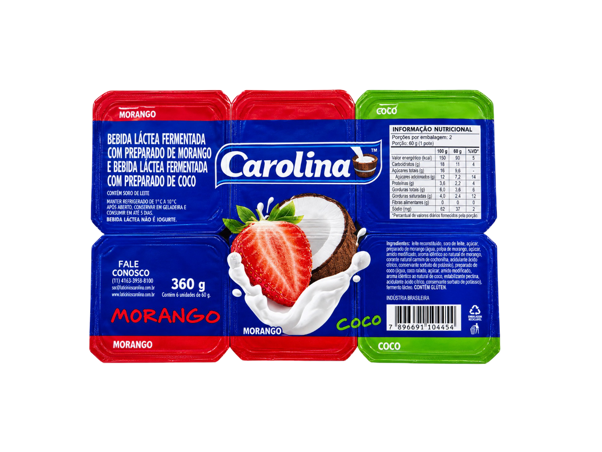 Bebida Láctea Carolina 360g